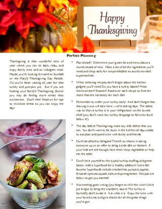 Happy Thanksgiving Newsletter