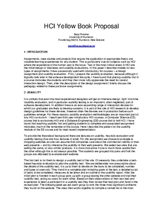 Hci Yellow Book Proposal