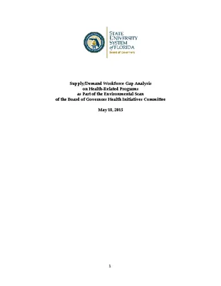 Health Care Gap Analysis Report