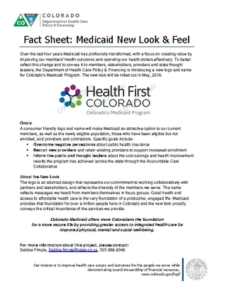 Health First Colorado Fact Sheet Template Pdf Download