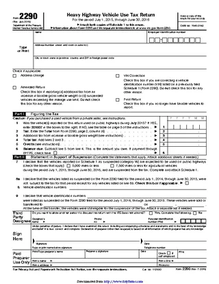 Heavy Highway Vehicle Use Tax Return Form