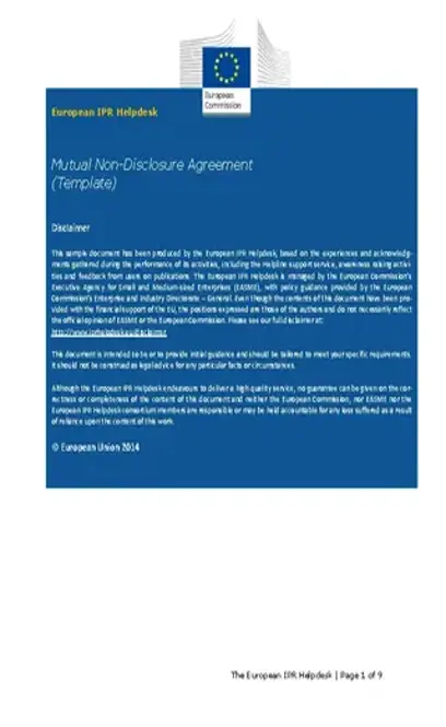 Help Desk Non Disclosure Agreement Simple Pdf Template