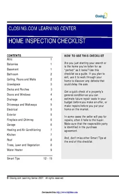 Home Inspection Checklist 3