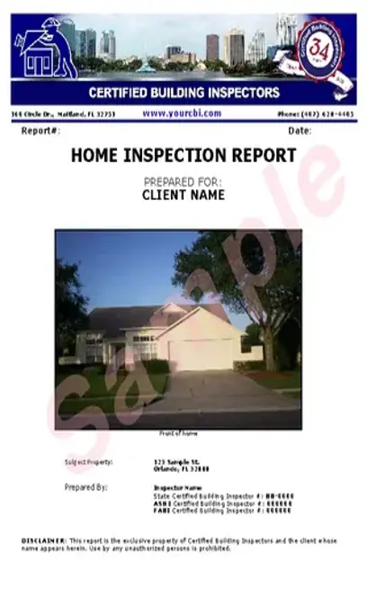 Home Inspection Report Sample 2