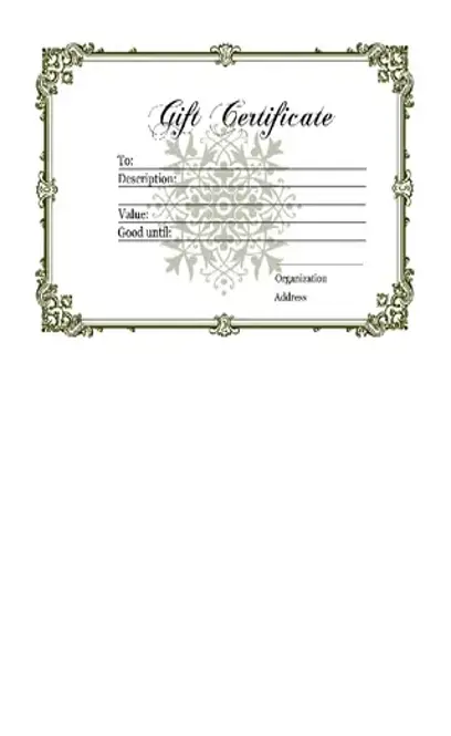 Homemade Gift Certificate Template