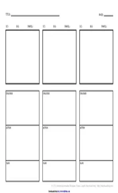 Horizontal Storyboard Template