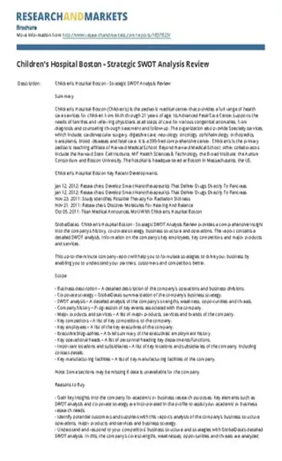 Hospital Swot Analysis Template