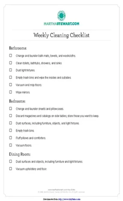 House Cleaning Checklist 3