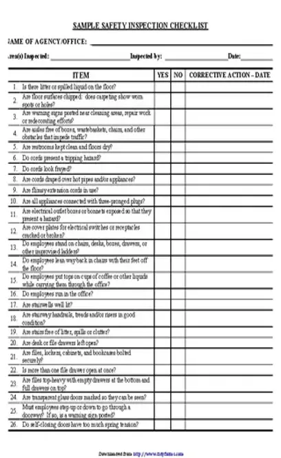 House Inspection Checklist