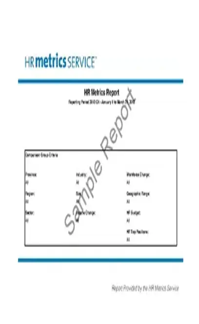 Hr Metrics Report Template