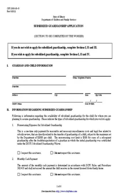 Illinois Guardianship Form