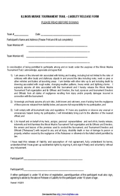 Illinois Liability Release Form 1