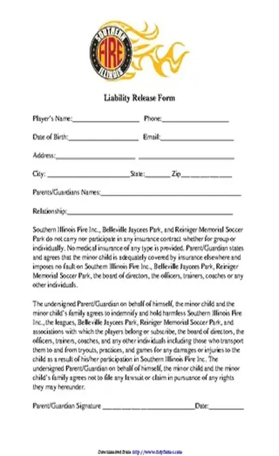 Illinois Liability Release Form 2