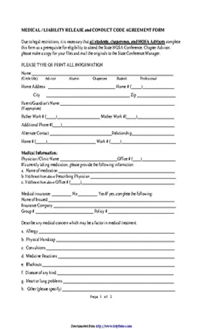 Illinois Medical Release Form 1