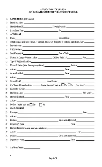 Illinois Rental Application Form