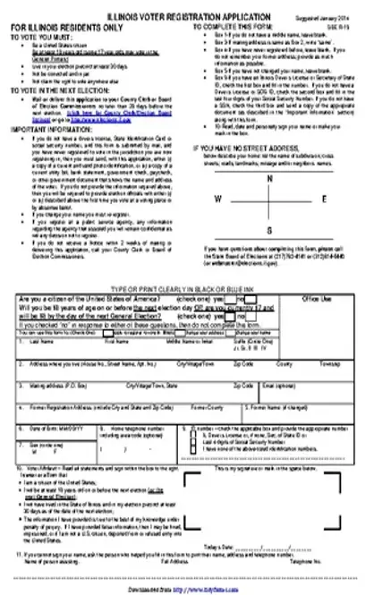 Illinois Voter Registration Application