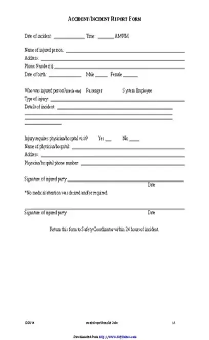 Incident Report Template 3