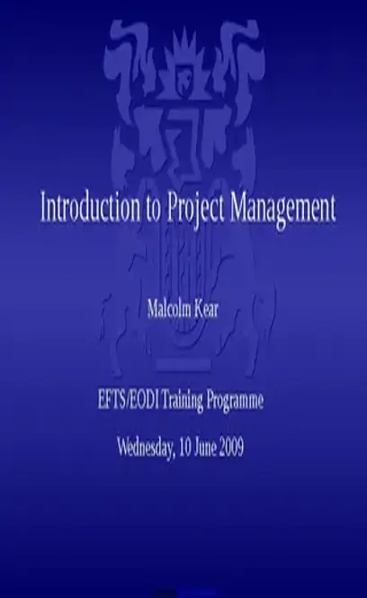 Introduction To Project Management