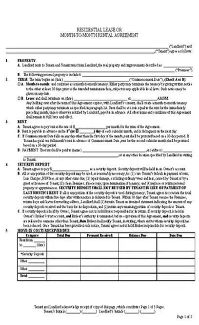 Iowa Association Of Realtors Residential Lease Agreement Template