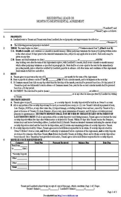 Iowa Month To Month Lease Agreement Template