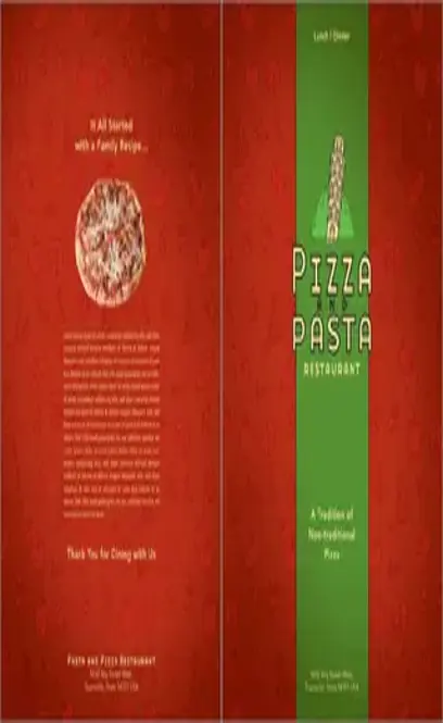 Italian Pasta Restaurant Menu Template