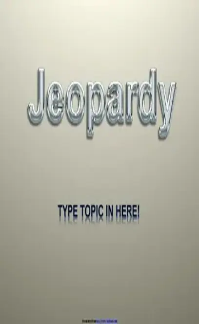 Jeopardy Template Design 3