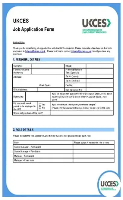 Job Application Template