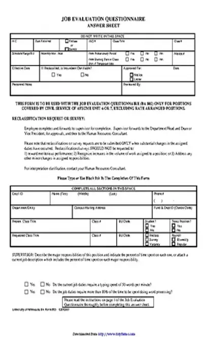 Job Evaluation Form 1