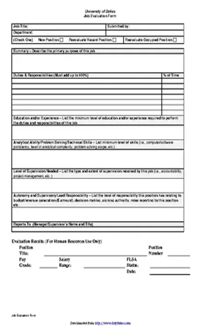 Job Evaluation Form 4