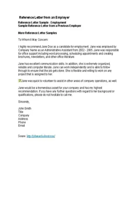 Job Reference Letter From Employer (2)