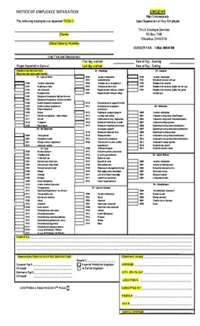 Job Separation Notice Template (2)