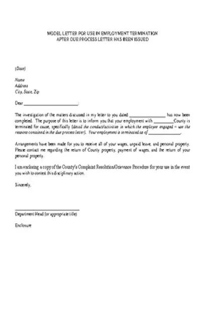 Job Termination Letter