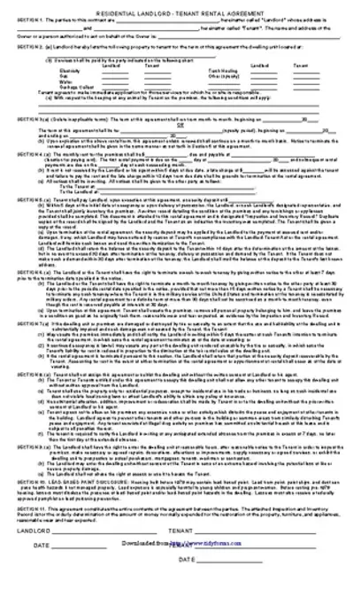 Kansas Residential Lease Agreement Form