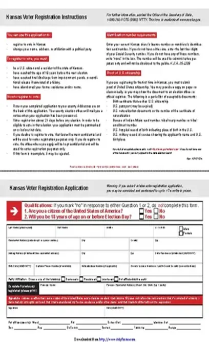 Kansas Voter Registration Application