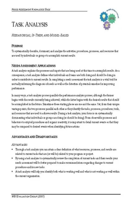 Knowledge Base Task Analysis Pdf Format Download