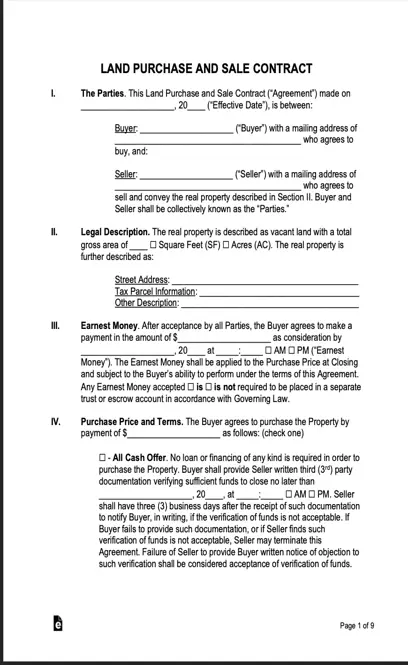 Land Purchase And Sale Agreement 2