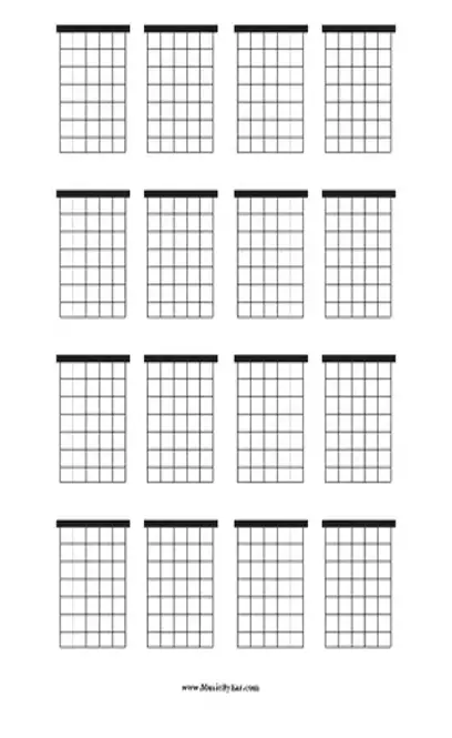 Large Blank Guitar Chord Chart