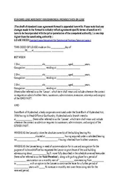 Lease Agreement Template