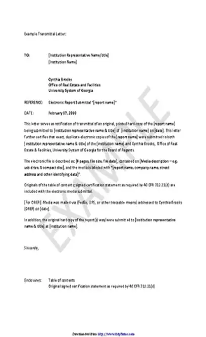 Letter Of Transmittal Example 2