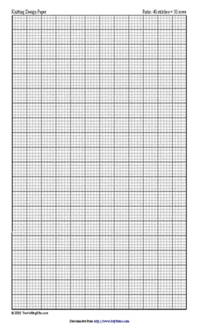 Letter Sized Knitting Graph Paper Ratio 4 5 Portrait Orientation