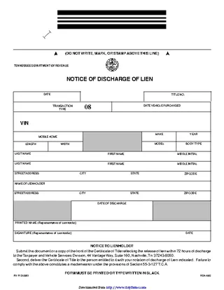 Lien Release Form 1