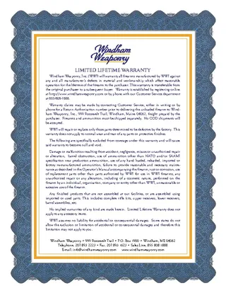 Lifetime Warranty Certificate Template