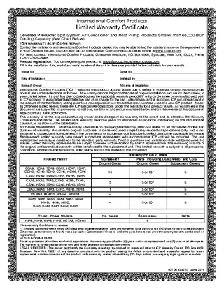 Limited Warranty Certificate Template