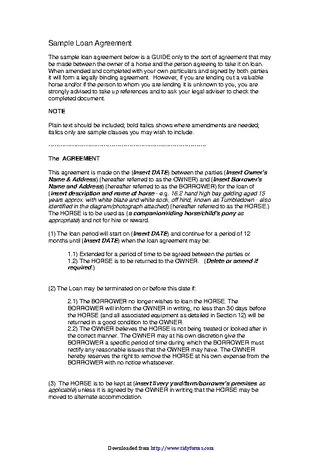 Loan Contract Template 1