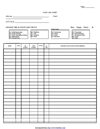 Log Sheet