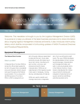 Logistics Management Newsletter