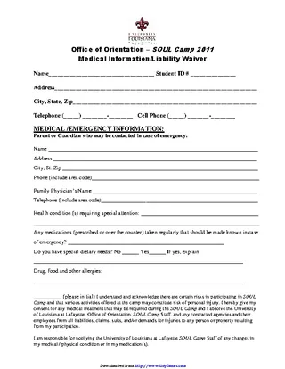 Louisiana Medical Release Form 1