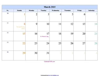 March 2015 Calendar 3