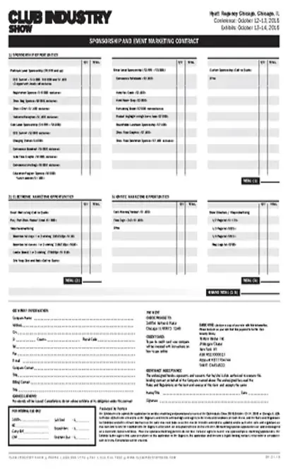 Marketing And Sponsorship Contract