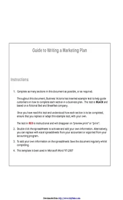 Marketing Plan Sample